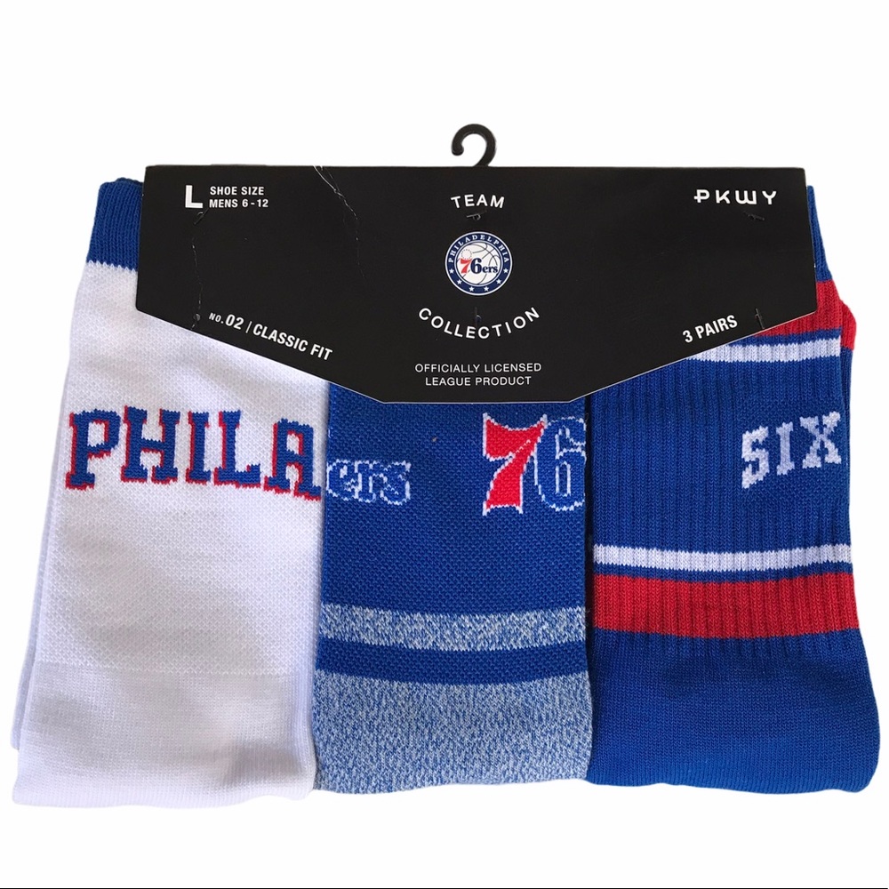 PKWY Sixers Socks 3-Pair